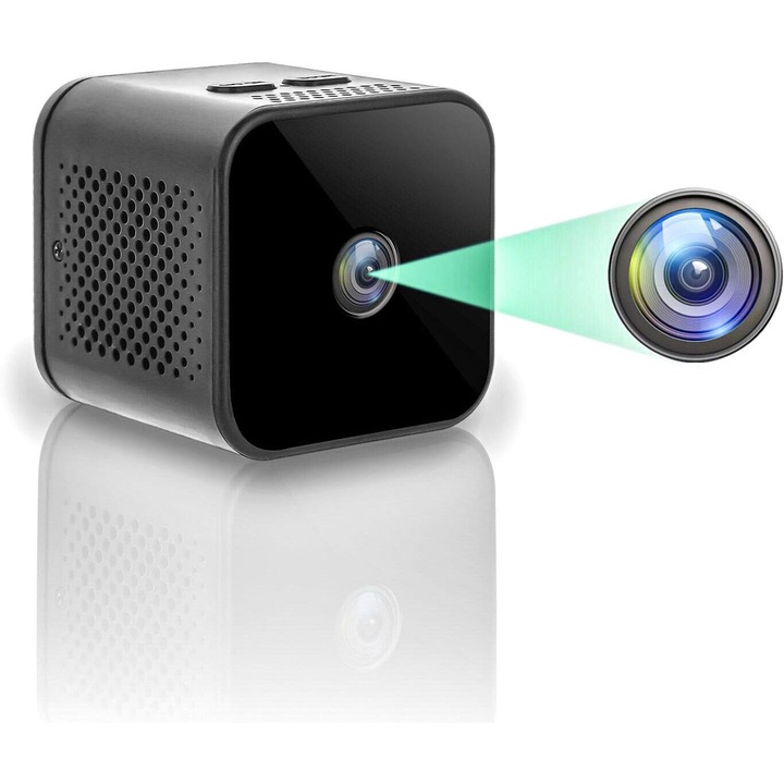 Camera WiFi, fara fir cu vedere nocturna si detectare a miscarii pentru utilizare in interior/exterior