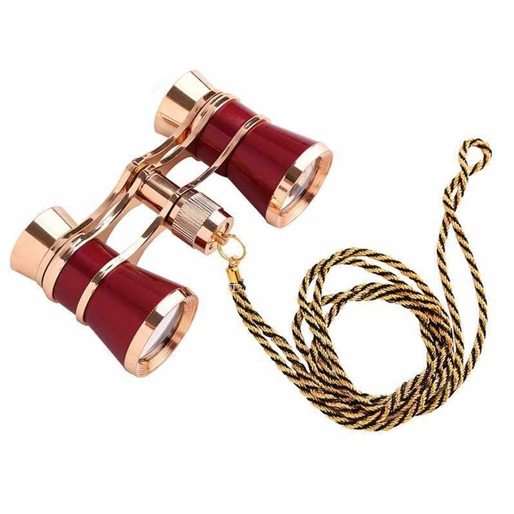 Binoclu AMRINUGL, stil elegant vintage, 3x marire, constructie din aliaj de aluminiu, compact