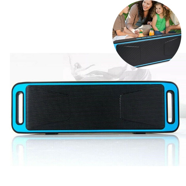 Boxa portabila Jormftte, 15h timp de redare, sunet stereo 360°, impermeabil IP67, design cu LED, 4000mAh power bank