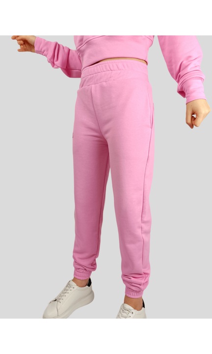 Pantaloni cu buzunare la spate, de dama, Roz