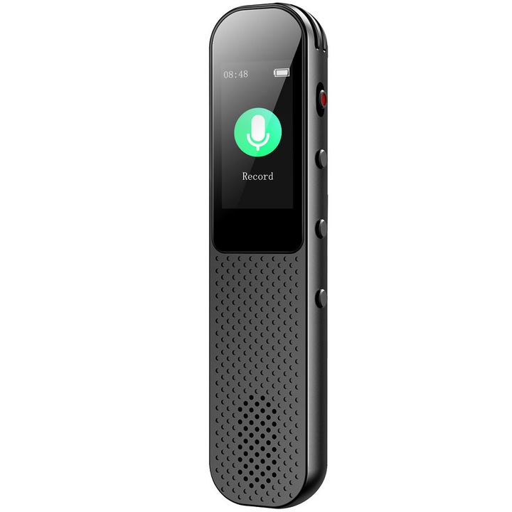 Мини цифров диктофон 64GB, Mmgoqqt, гласово активиране, ултра-бърз трансфер на данни Type-C, за курсове/конференции