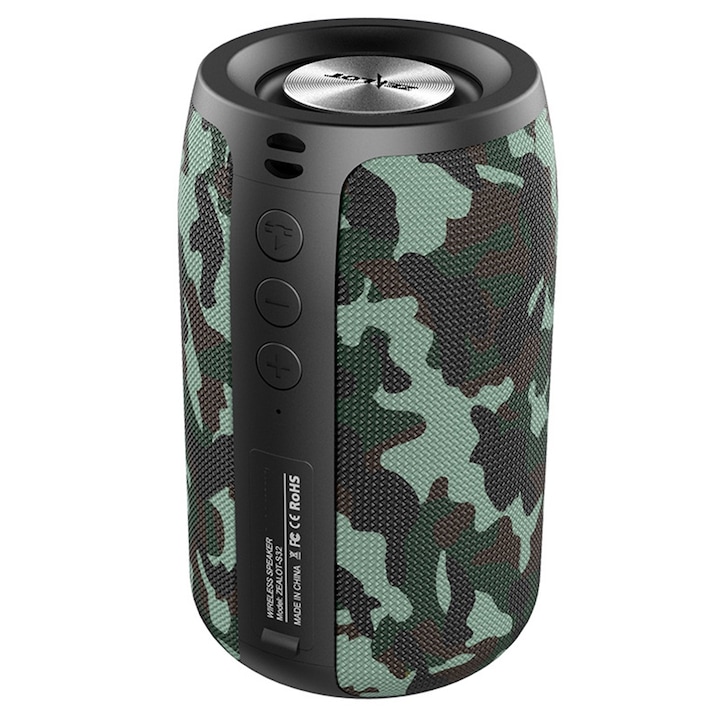 Boxa portabila Jormftte A8, Bluetooth, sunet bogat, roz aurie, 8.5x8.5x3cm