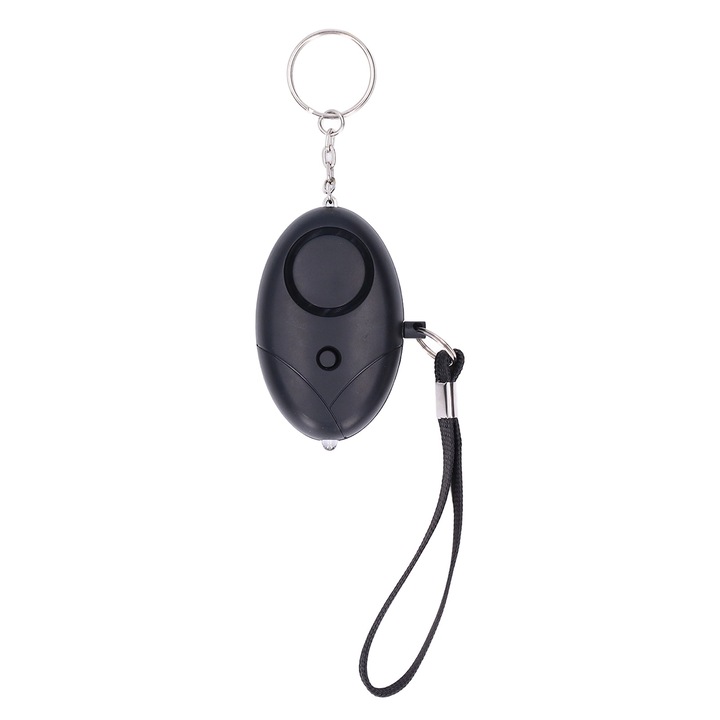 Аварийна аларма с ключодържател, BGHYHYHI, ABS, 130 dB, 40g, Черна