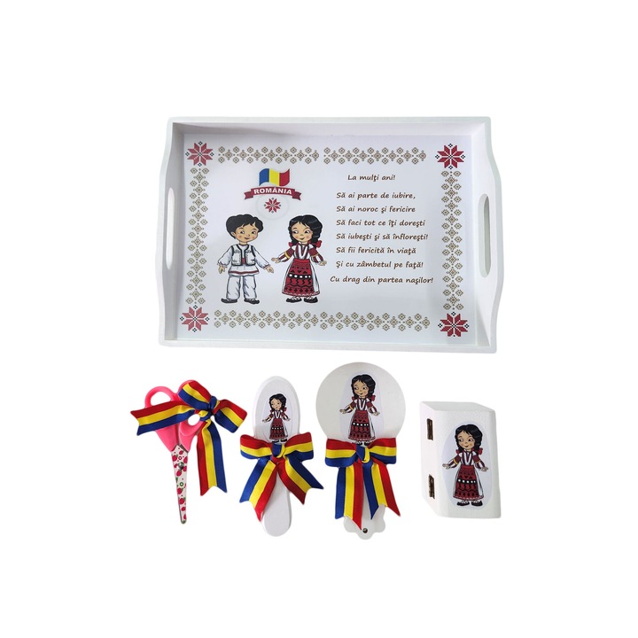 Set traditional taiere mot copii, 5 piese
