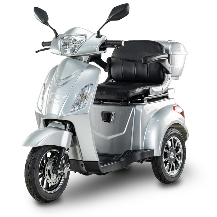 Elektromos roller BILI BIKE SHINO G2 LIT, 1000W, 25 km/h, ezüst, 155,5x68x111cm