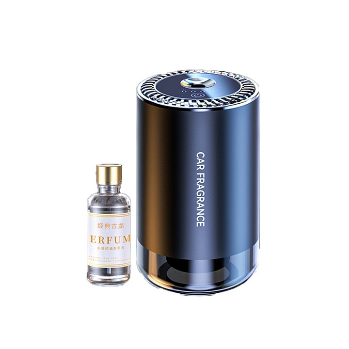 AjieQaQ autós diffúzor, 50ml, Ocean illat, fekete, 4 állítható mód, többszöri használat