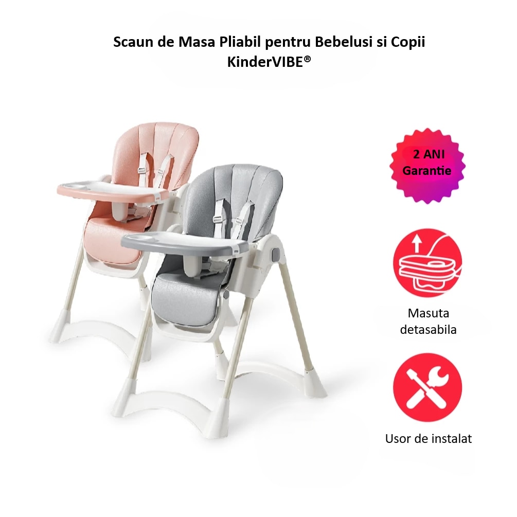 Scaun de masa bebe cu tava detasabila