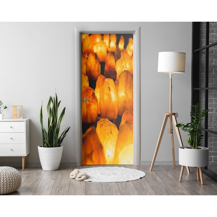 Stickere decorative, Wallfluent, Lampi de sare, Portocaliu, 75x205 cm, 010120130040000278235