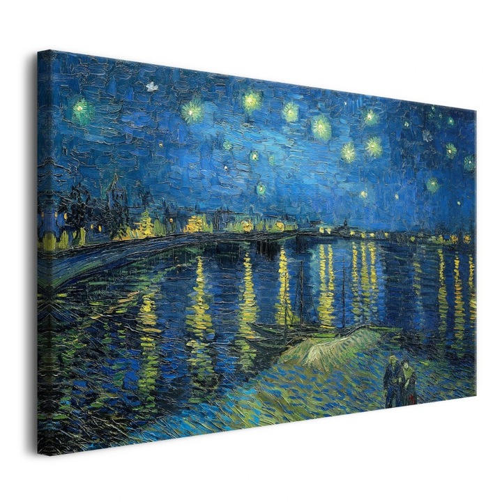 Reproducere pictura, tablou pe panza pentru camera de zi, noapte instelata, 60x90 cm