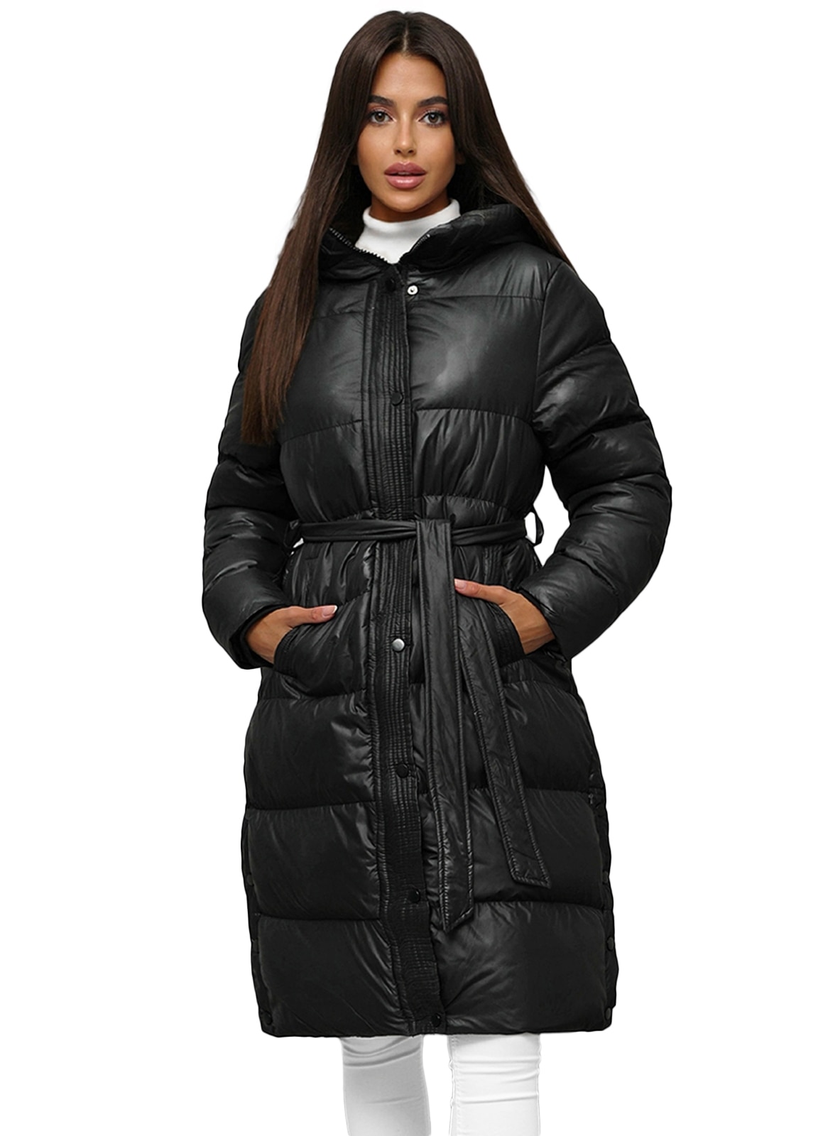 Geaca iarna dama neagra OZONEE JS/5M3253/392Z L - eMAG.ro