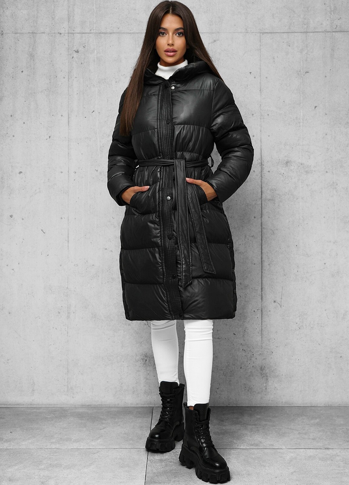 Geaca iarna dama neagra OZONEE JS/5M3253/392Z L - eMAG.ro