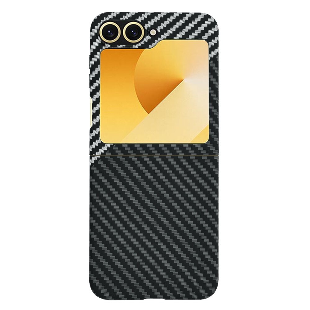 Husa pentru Samsung Galaxy Z Flip 6 Daden®, Ultra Slim, Carbonite FiberShell, Calitate Premium, Stealth Gray