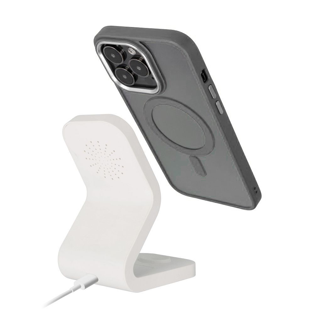 Husa pentru iPhone 16 Plus Premium Magcover Edge, Magsafe integrat, Calitate superioara, Antisoc, Protectie colturi, Transparenta cu margini Gri