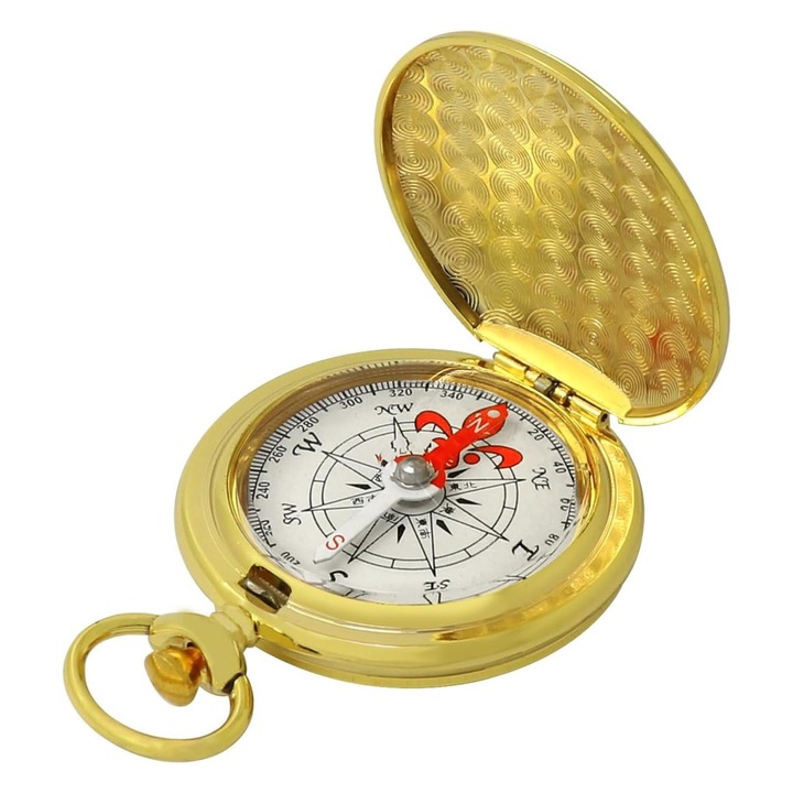 Военен компас, мултифункционален, тактика за оцеляване, незаменим за авантюристите, писалка за къмпинг/туризъм, Sundiguer, златист