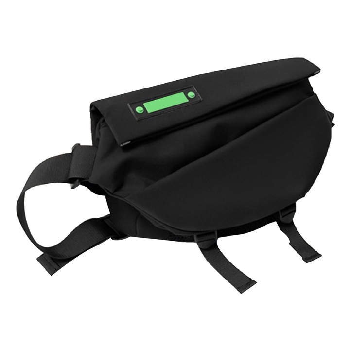 Férfi táska Mmgoqqt, nagy kapacitású, nejlon anyag, állítható, fekete, 13 hüvelyk