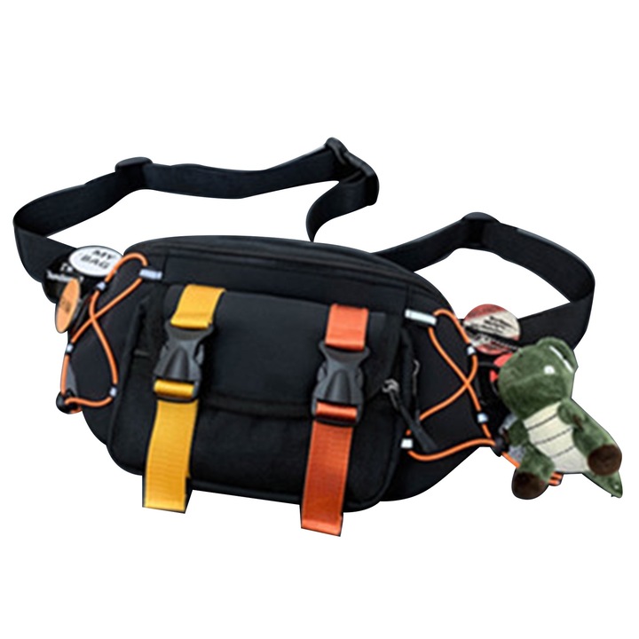 Férfi sporttáska, Mmgoqqt, nagy kapacitású, vízálló, állítható pánttal, fekete