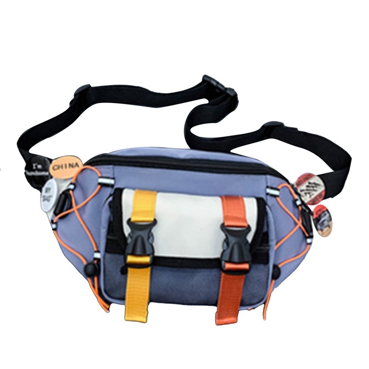 Férfi sporttáska, Mmgoqqt, nagy kapacitású, vízálló, kék, kompakt méretek