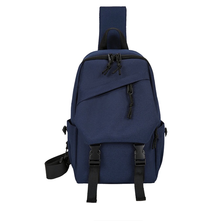 Férfi sporttáska Mmgoqqt, nagy kapacitású, állítható pánt, kék, univerzális méret