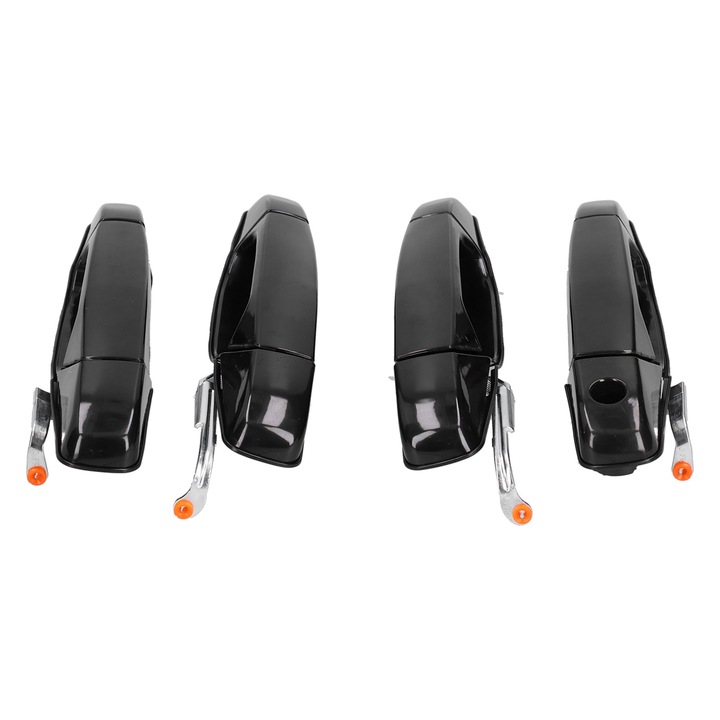Set 4 manere usa exterioara, Bizaical, plastic, negru, pentru Chevrolet Avalanche/Silverado/Suburban 2007-2014
