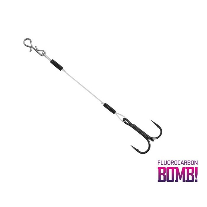 Set Accesorii monturi BOMB! Twisto RIGS Fluorocarbon 3szt, 0,50mm, 12kg, 12x8cm