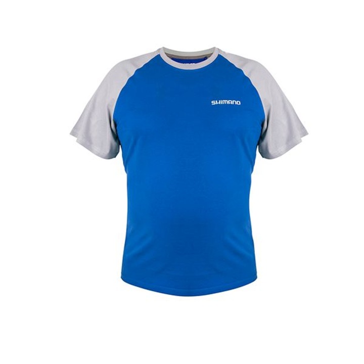 Tricou sport barbati, Shimano, bumbac, albastru, maneca scurta, Albastru