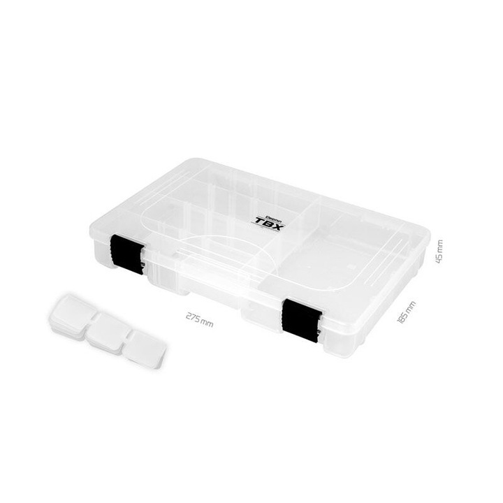Cutie Delphin TBX One 275-5P Clip, 275x185x45mm, 5 compartimente, transparent