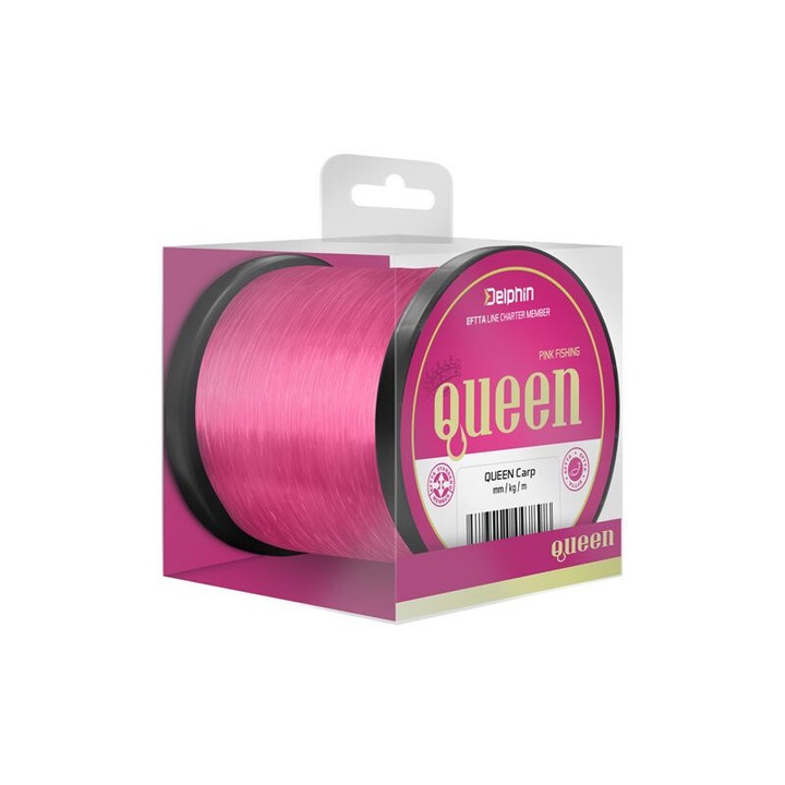 Fir de pescuit, Delphin, QUEEN Carp, 0.30 mm, 6.8 kg, 1200 m, Roz