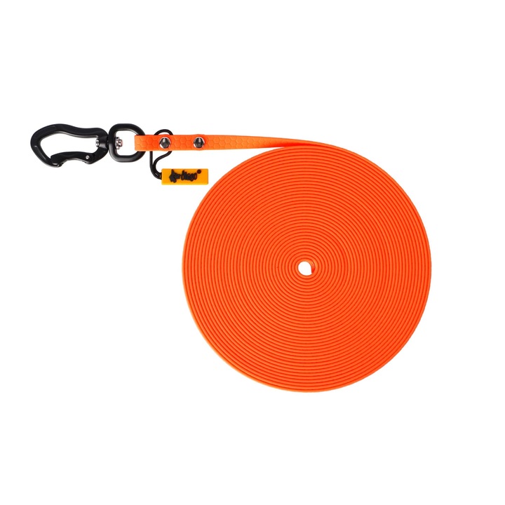 Lesa de antrenament pentru caini, Flex, portocalie, 1x10m, XL