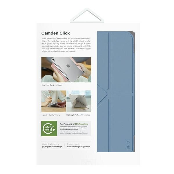 Husa tableta, Camden Click, compatibila cu iPad Air 11" (2024), albastra, material TPU/PC
