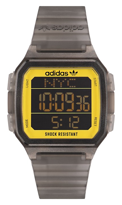 Мъжки часовник Adidas DIGITAL ONE GMT, резинова каишка, водоустойчивост 5 ATM