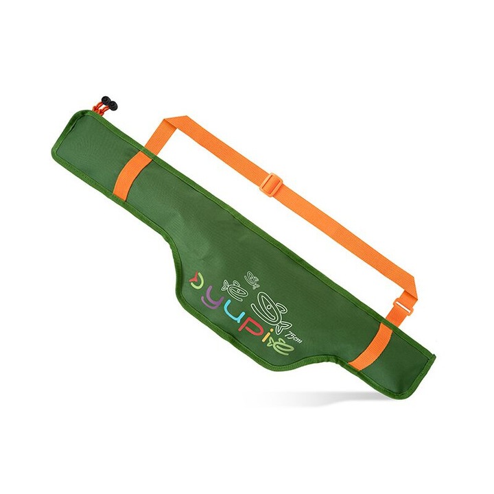 Caciula pentru undite Delphin YUPIE, 75x19cm, verde, cu curea portocalie