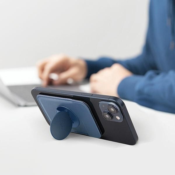 Portofel pentru carduri UNIQ Flixa, magnetic, incarcare MagSafe, suport telefon, roz