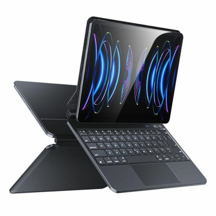 Husa tableta, cu tastatura, Usams, seria Miaoke, neagra, pentru iPad Pro 12.9 inch