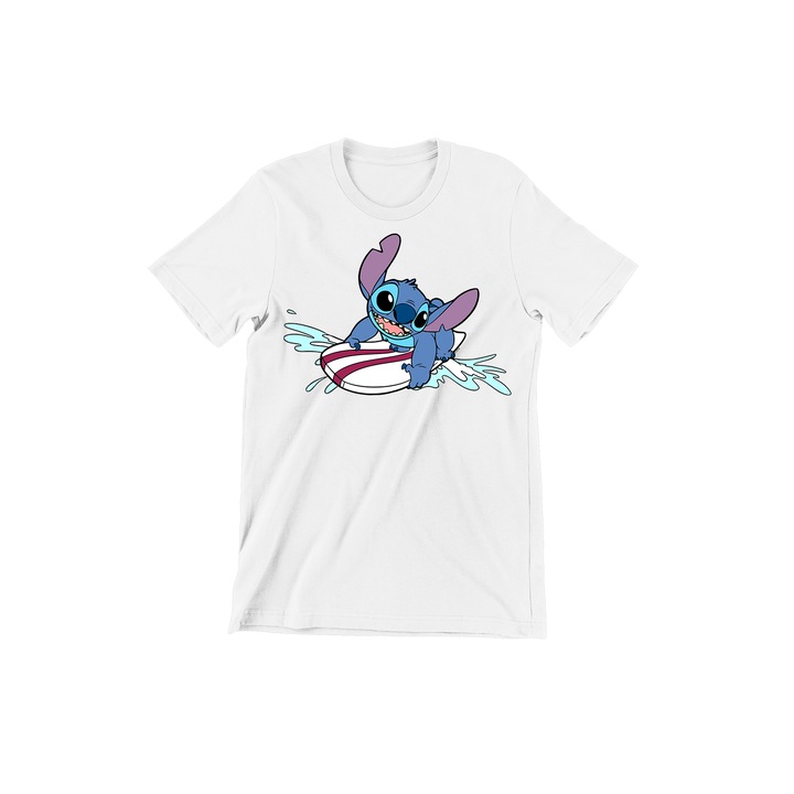 Gyermek póló, Prestige-Butique, Lilo and Stitch, Stitch Surfing, Fehér