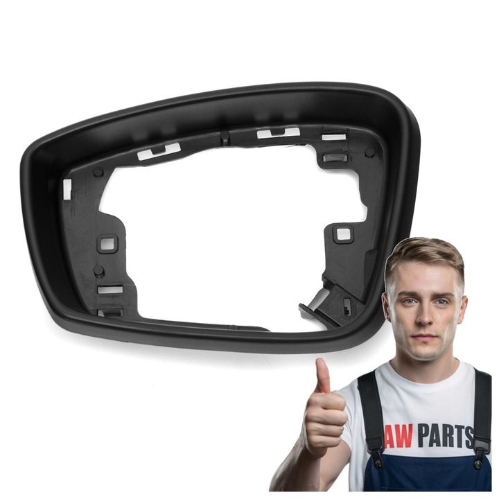 Carcasa oglinda, Compatibil Cu Skoda Fabia III, Rapid, Seat Toledo, Stanga, Negru