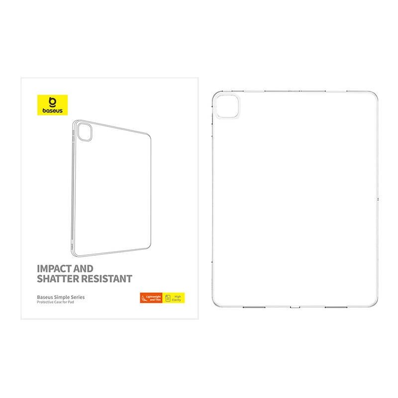 Husa tableta, Baseus, Policarbonat, Pentru iPad Pro 12.9 2020 / 2021 / 2022, Transparent