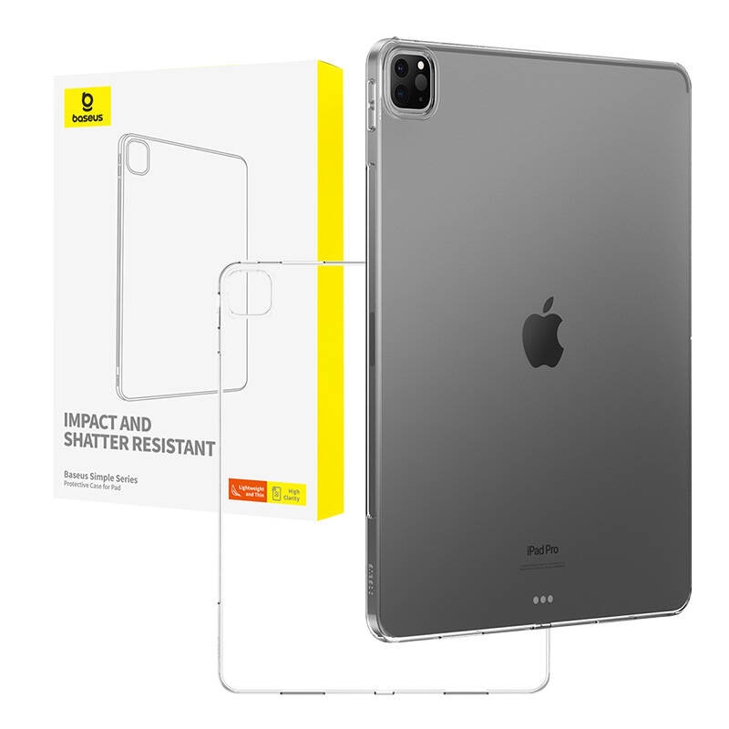 Husa tableta, Baseus, Policarbonat, Pentru iPad Pro 12.9 2020 / 2021 / 2022, Transparent