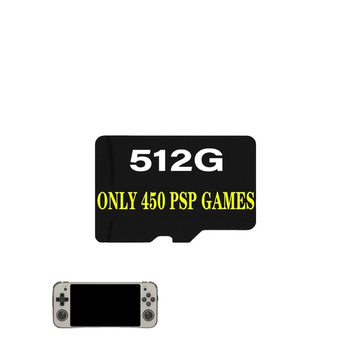 Anbernic RG552 карта с памет, 512G капацитет, 450 PSP игри, 512G 450 PSP игри