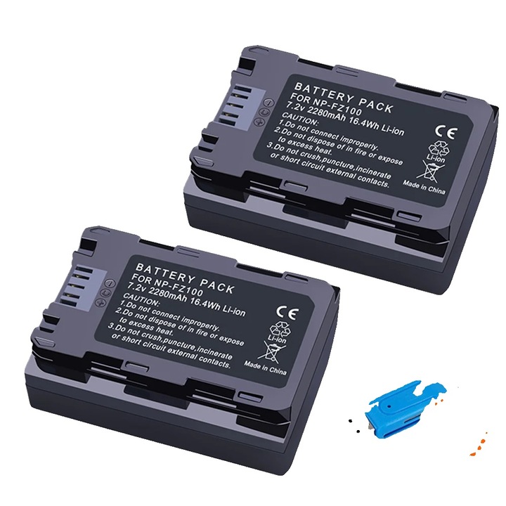 Incarcator dual-slot cu 4 baterii, 2280mAh, compact, 137x78x29mm