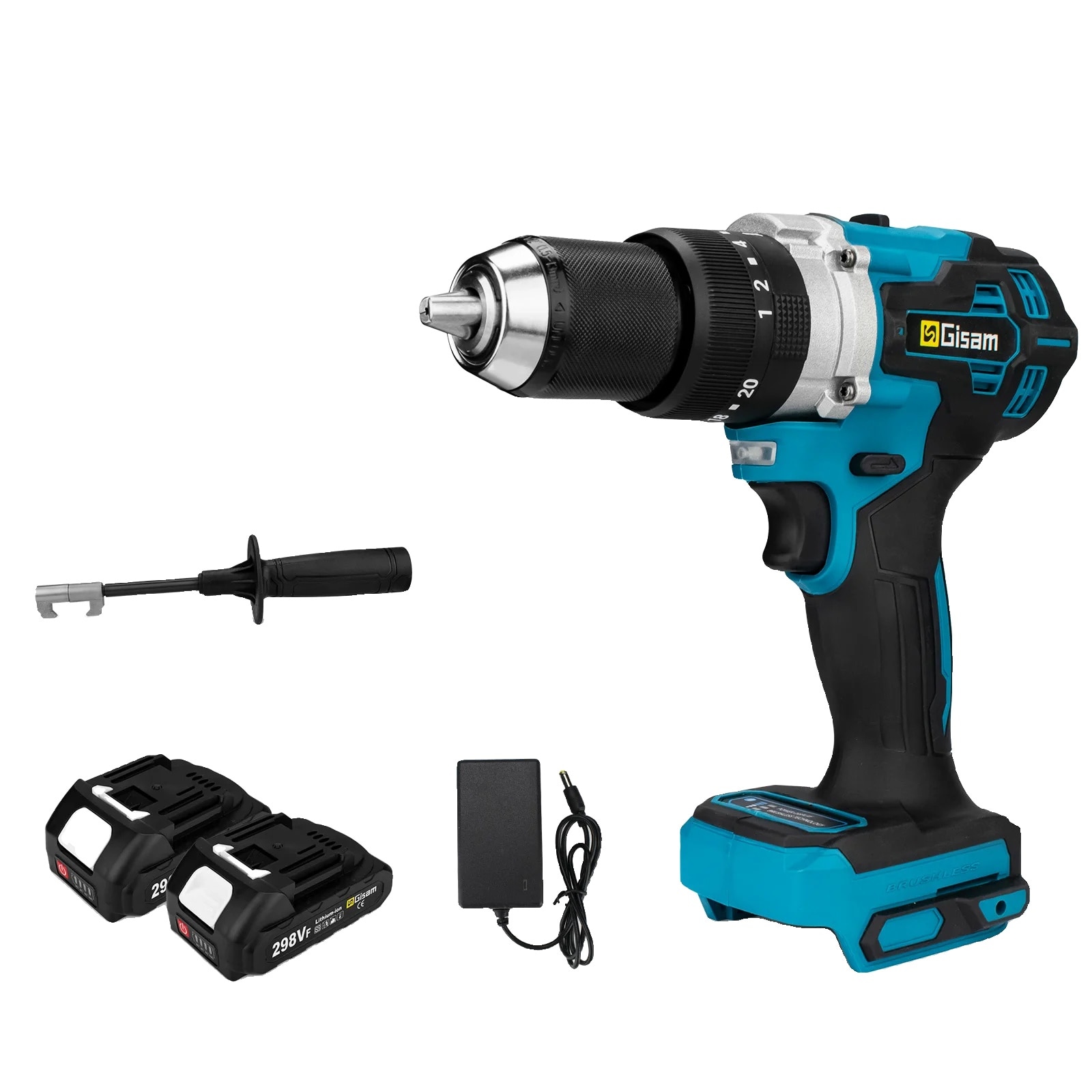 Masina de gaurit cu percutie, Gisam, 650N.m, 4600RPM, motor fara