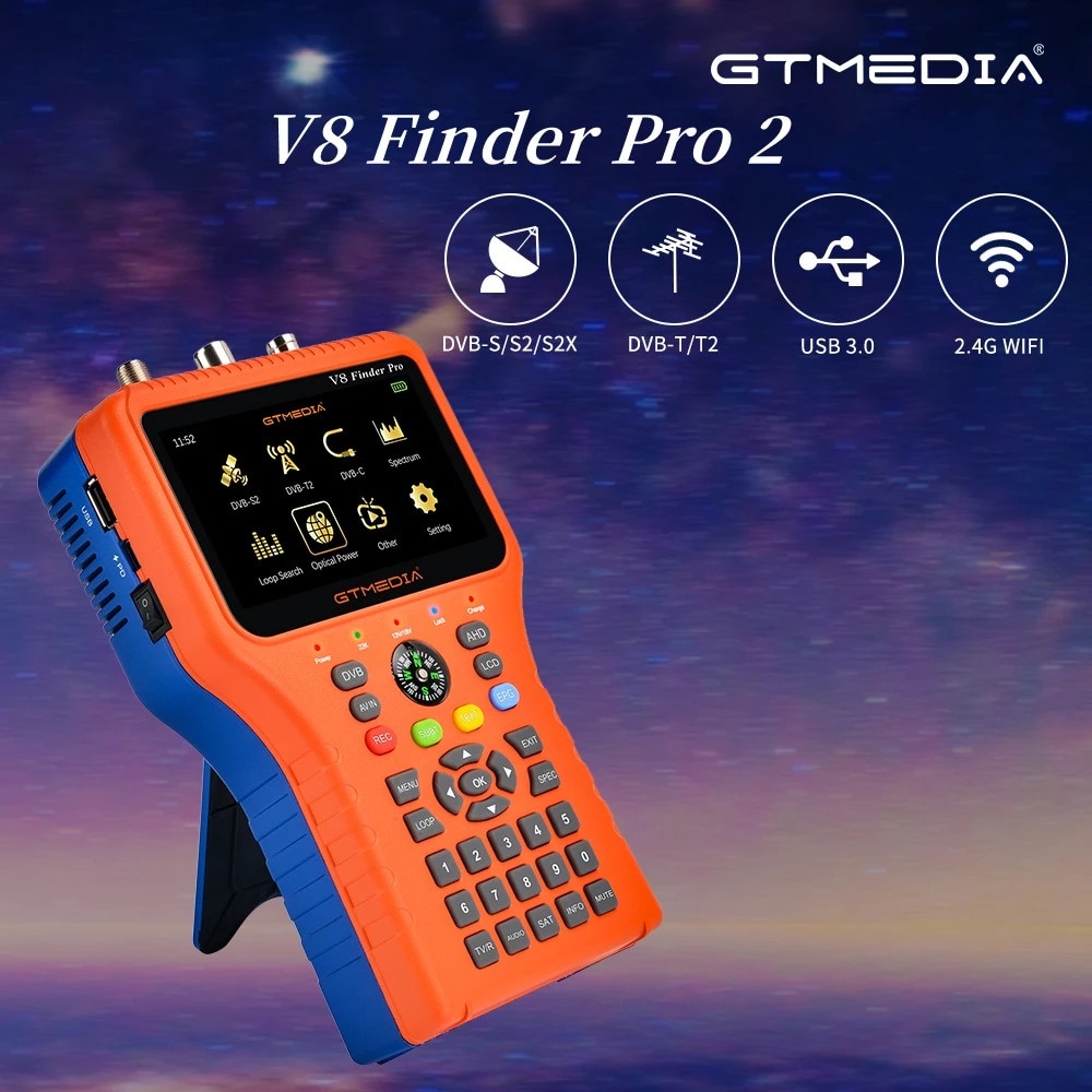 Detector de semnal satelitar GTMEDIA V8 Finder Pro2, display HD