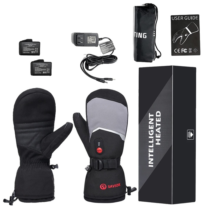Fűthető kesztyű, Savior, S66E, 3 hőmérsékleti beállítás, érintőképernyős, XL