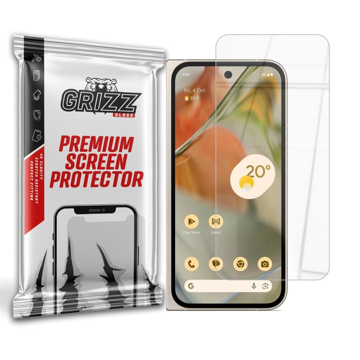 Folie de protectie pentru Google Pixel 9 Pro Fold, Grizz Glass, Sticla hibrid, Transparenta