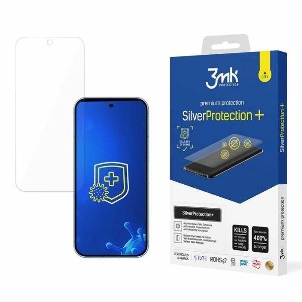 Folie de protectie SilverProtection+ 3MK pentru Google Pixel 9 Pro, antimicrobiana, autoregeneranta, 0.21mm