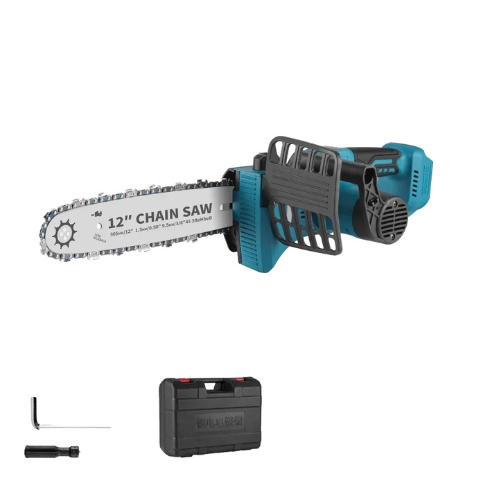 Elektromos láncfűrész, 2000 W, 12 hüvelykes, súlya 3,1 kg, akkumulátor nélkül