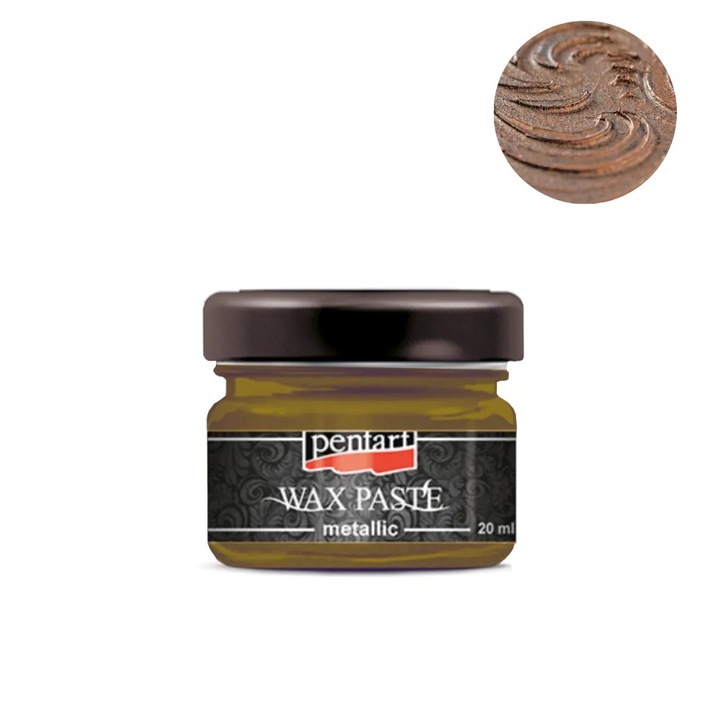Ceara colorata pentru vopsit Pentart, Bronze, 20 ml, culoare bruna
