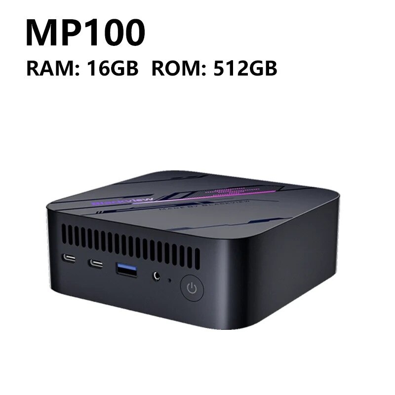 Mini PC, AMD Ryzen 7 5700U, 16GB RAM, 512GB SSD, 127x127x45mm