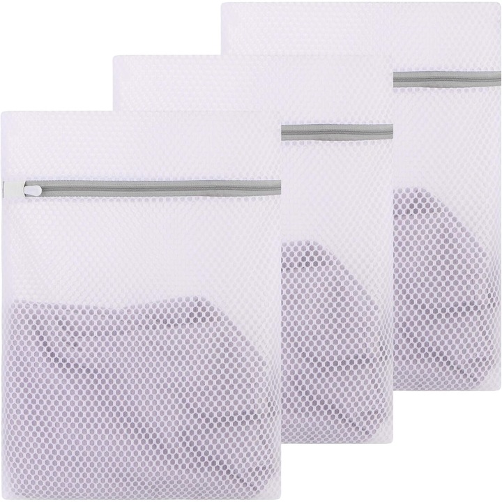 Saci de rufe din plasa Enforose, fermoar antirugina, material durabil