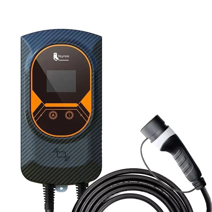 Statie de incarcare vehicule electrice, 7.6KW, WiFi, Negru