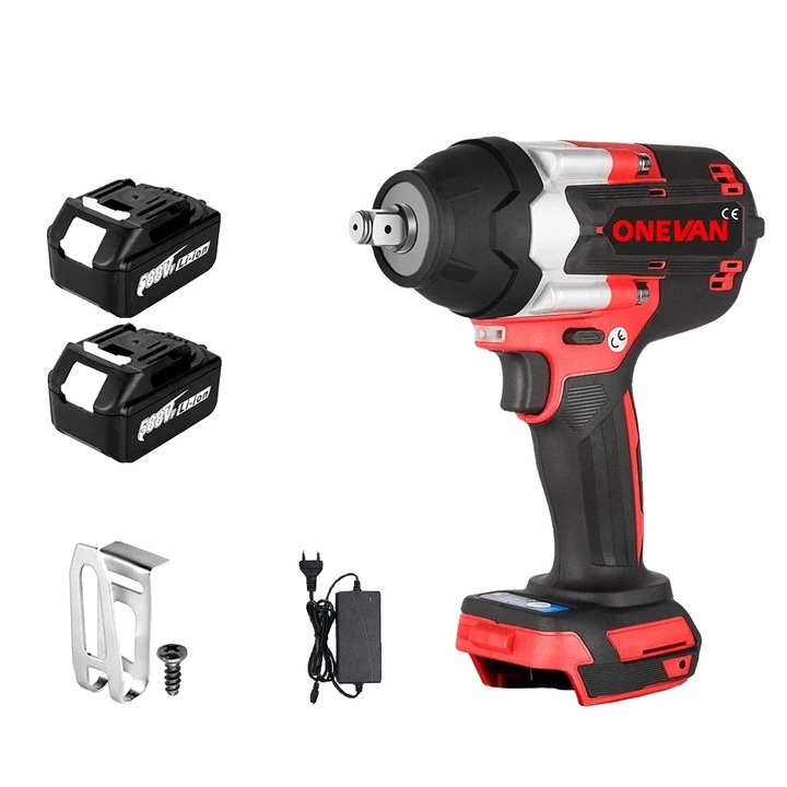 Комплект безжични ударни гайковерти ONEVAN, 3 скорости, 2 батерии